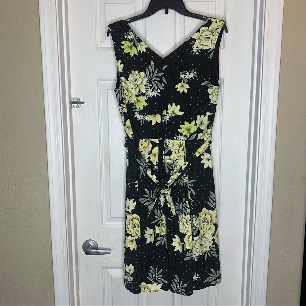 Rabbit, Rabbit, Rabbit Designs Black and Yellow Floral Dress Size 12 - Picture 6 of 13